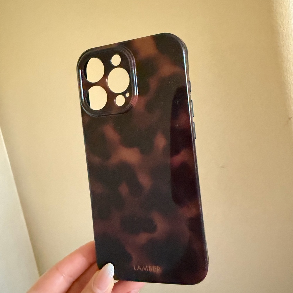 Dark Tortoiseshell iPhone Case - Brown/Black